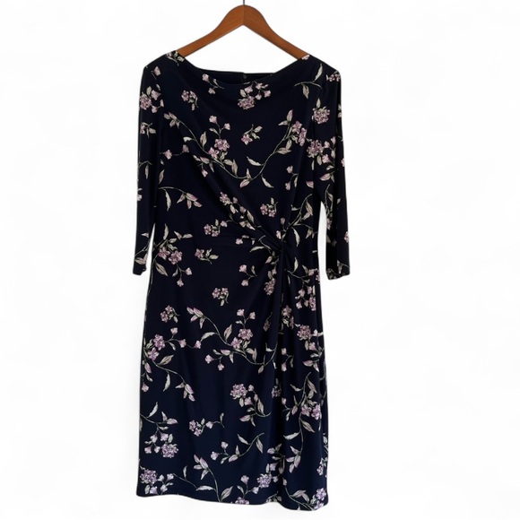 Floral Navy Dress - Picture 1 of 3